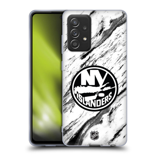 NHL New York Islanders Marble Soft Gel Case for Samsung Galaxy A52 / A52s / 5G (2021)