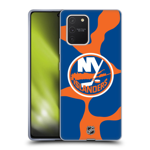 NHL New York Islanders Cow Pattern Soft Gel Case for Samsung Galaxy S10 Lite