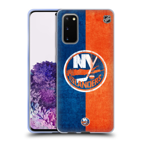 NHL New York Islanders Half Distressed Soft Gel Case for Samsung Galaxy S20 / S20 5G