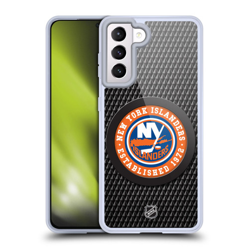 NHL New York Islanders Puck Texture Soft Gel Case for Samsung Galaxy S21 5G