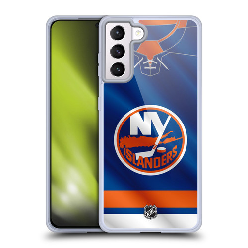 NHL New York Islanders Jersey Soft Gel Case for Samsung Galaxy S21+ 5G