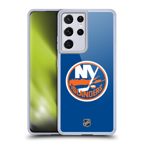 NHL New York Islanders Plain Soft Gel Case for Samsung Galaxy S21 Ultra 5G