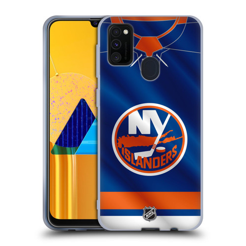 NHL New York Islanders Jersey Soft Gel Case for Samsung Galaxy M30s (2019)/M21 (2020)