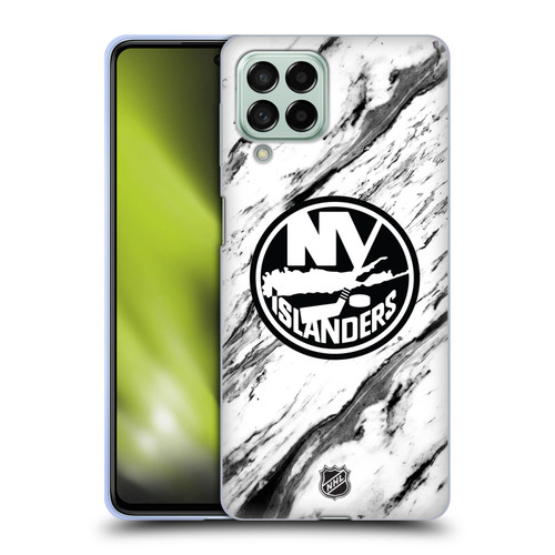 NHL New York Islanders Marble Soft Gel Case for Samsung Galaxy M53 (2022)