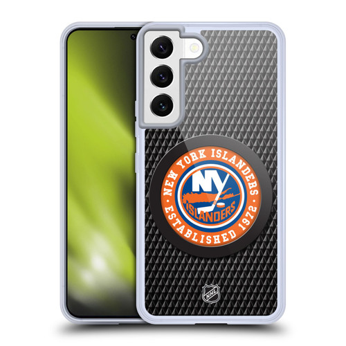 NHL New York Islanders Puck Texture Soft Gel Case for Samsung Galaxy S22 5G