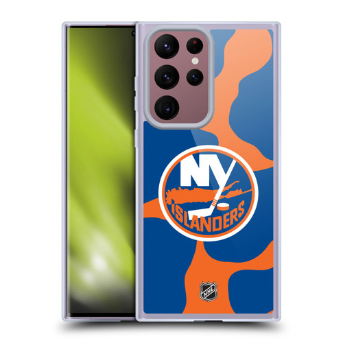 NHL New York Islanders Cow Pattern Soft Gel Case for Samsung Galaxy S22 Ultra 5G