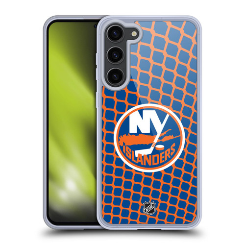 NHL New York Islanders Net Pattern Soft Gel Case for Samsung Galaxy S23+ 5G