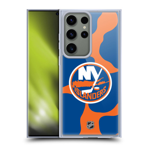 NHL New York Islanders Cow Pattern Soft Gel Case for Samsung Galaxy S23 Ultra 5G