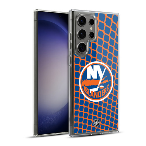 NHL New York Islanders Net Pattern Soft Gel Case for Samsung Galaxy S23 Ultra 5G