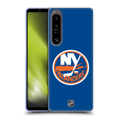 NHL New York Islanders Plain Soft Gel Case for Sony Xperia 1 IV