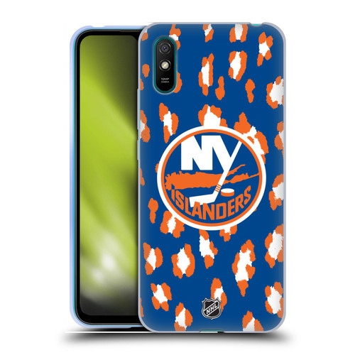 NHL New York Islanders Leopard Patten Soft Gel Case for Xiaomi Redmi 9A / Redmi 9AT