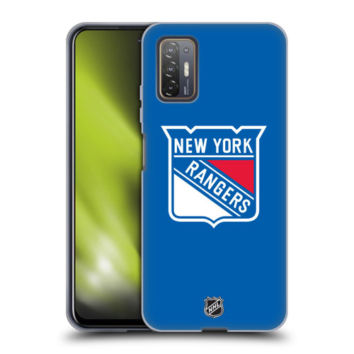 NHL New York Rangers Plain Soft Gel Case for HTC Desire 21 Pro 5G