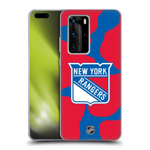 NHL New York Rangers Cow Pattern Soft Gel Case for Huawei P40 Pro / P40 Pro Plus 5G