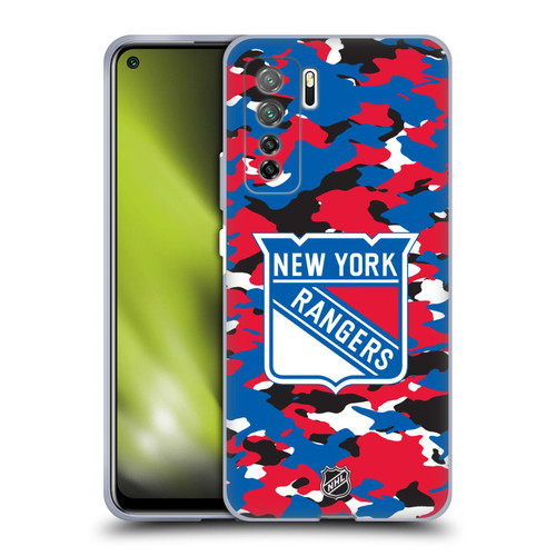 NHL New York Rangers Camouflage Soft Gel Case for Huawei Nova 7 SE/P40 Lite 5G