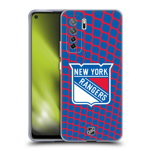 NHL New York Rangers Net Pattern Soft Gel Case for Huawei Nova 7 SE/P40 Lite 5G