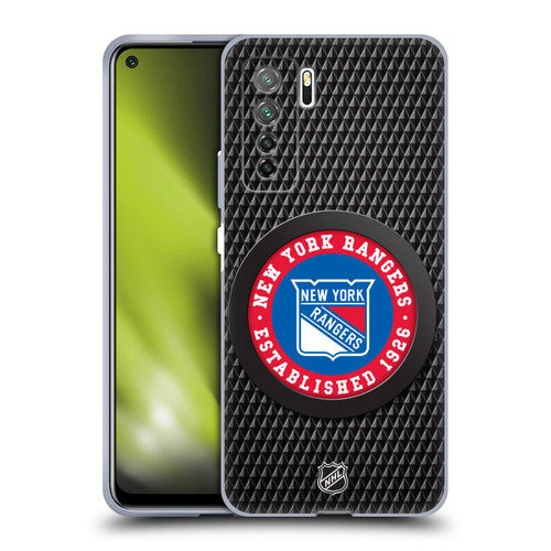 NHL New York Rangers Puck Texture Soft Gel Case for Huawei Nova 7 SE/P40 Lite 5G