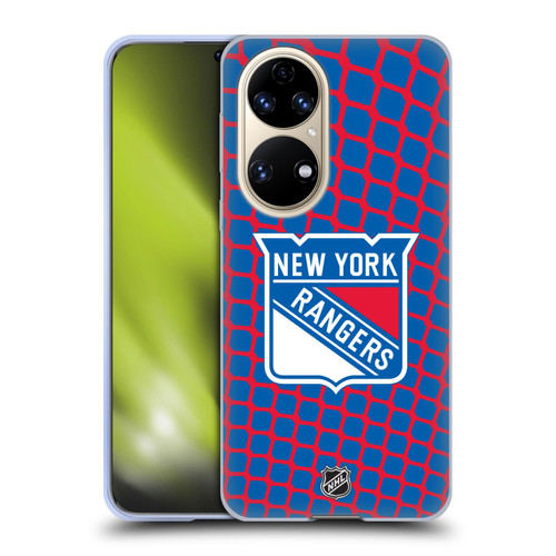 NHL New York Rangers Net Pattern Soft Gel Case for Huawei P50