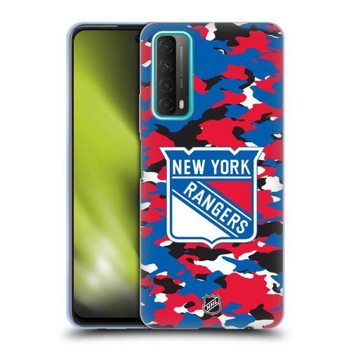NHL New York Rangers Camouflage Soft Gel Case for Huawei P Smart (2021)