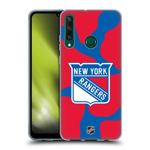 NHL New York Rangers Cow Pattern Soft Gel Case for Huawei Y6p