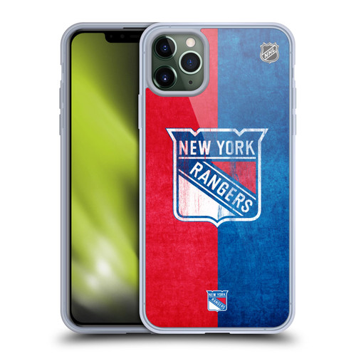 NHL New York Rangers Half Distressed Soft Gel Case for Apple iPhone 11 Pro Max & MagSafe