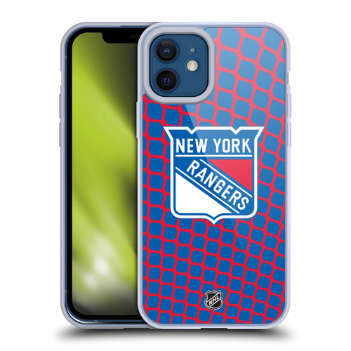 NHL New York Rangers Net Pattern Soft Gel Case for Apple iPhone 12 / iPhone 12 Pro & MagSafe