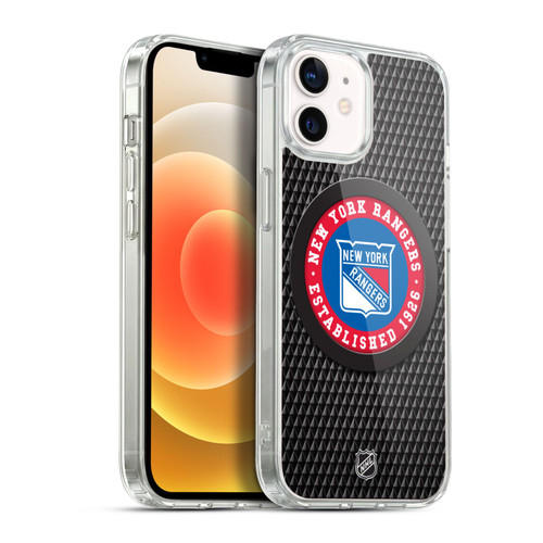 NHL New York Rangers Puck Texture Soft Gel Case for Apple iPhone 12 / iPhone 12 Pro & MagSafe