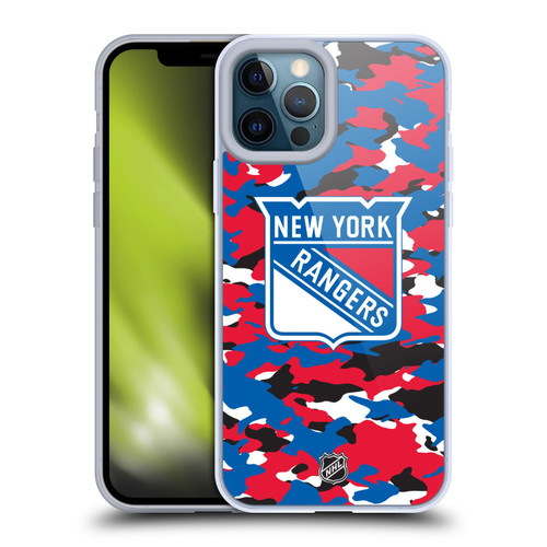 NHL New York Rangers Camouflage Soft Gel Case for Apple iPhone 12 Pro Max & MagSafe