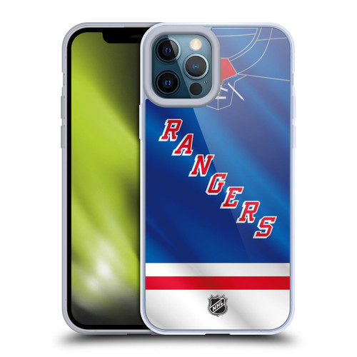 NHL New York Rangers Jersey Soft Gel Case for Apple iPhone 12 Pro Max & MagSafe