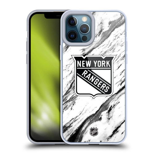 NHL New York Rangers Marble Soft Gel Case for Apple iPhone 12 Pro Max & MagSafe
