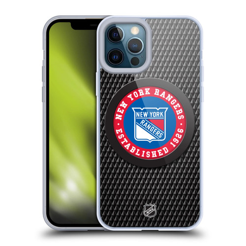 NHL New York Rangers Puck Texture Soft Gel Case for Apple iPhone 12 Pro Max & MagSafe