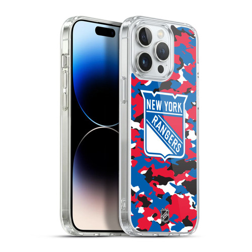 NHL New York Rangers Camouflage Soft Gel Case for Apple iPhone 13 Pro Max & MagSafe