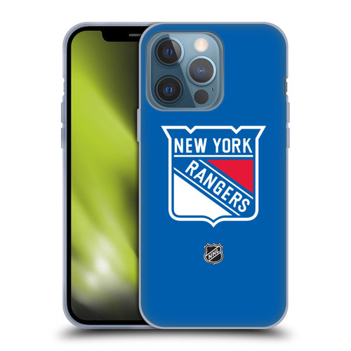 NHL New York Rangers Plain Soft Gel Case for Apple iPhone 13 Pro