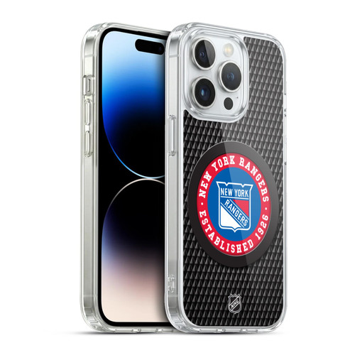 NHL New York Rangers Puck Texture Soft Gel Case for Apple iPhone 13 Pro & MagSafe