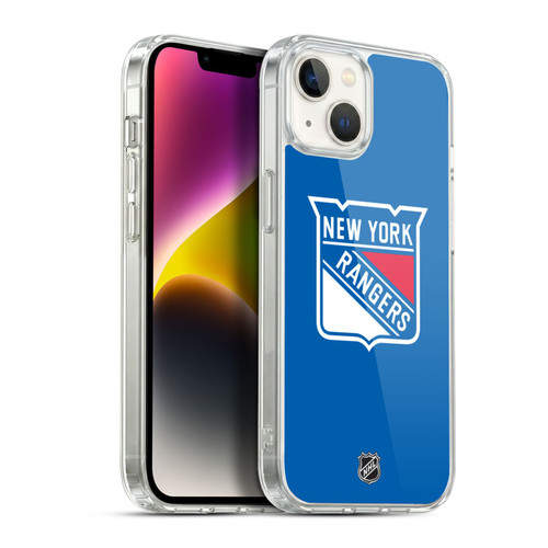 NHL New York Rangers Plain Soft Gel Case for Apple iPhone 14 Plus & MagSafe