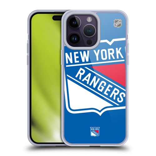 NHL New York Rangers Oversized Soft Gel Case for Apple iPhone 14 Pro Max