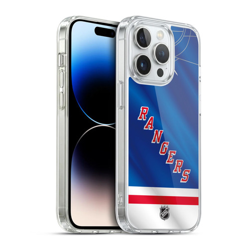NHL New York Rangers Jersey Soft Gel Case for Apple iPhone 14 Pro & MagSafe