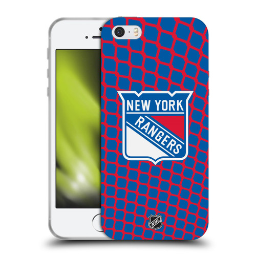 NHL New York Rangers Net Pattern Soft Gel Case for Apple iPhone 5 / 5s / iPhone SE 2016