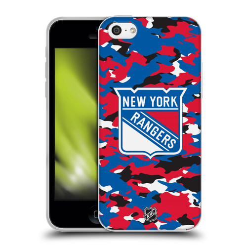 NHL New York Rangers Camouflage Soft Gel Case for Apple iPhone 5c