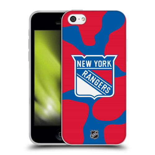 NHL New York Rangers Cow Pattern Soft Gel Case for Apple iPhone 5c