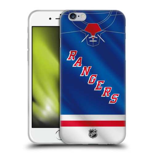 NHL New York Rangers Jersey Soft Gel Case for Apple iPhone 6 / iPhone 6s