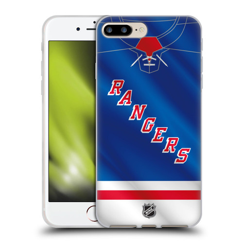 NHL New York Rangers Jersey Soft Gel Case for Apple iPhone 7 Plus / iPhone 8 Plus & MagSafe