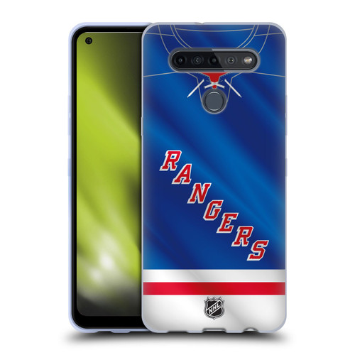 NHL New York Rangers Jersey Soft Gel Case for LG K51S