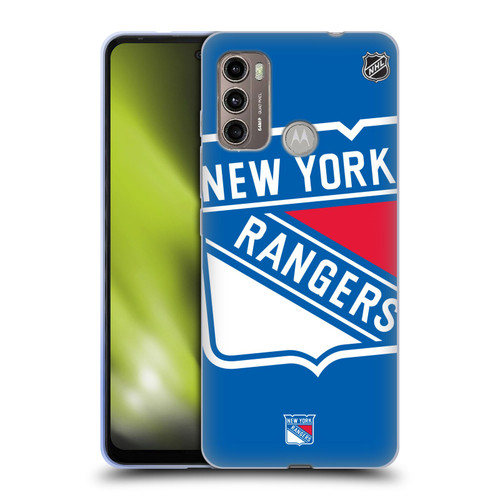 NHL New York Rangers Oversized Soft Gel Case for Motorola Moto G60 / Moto G40 Fusion