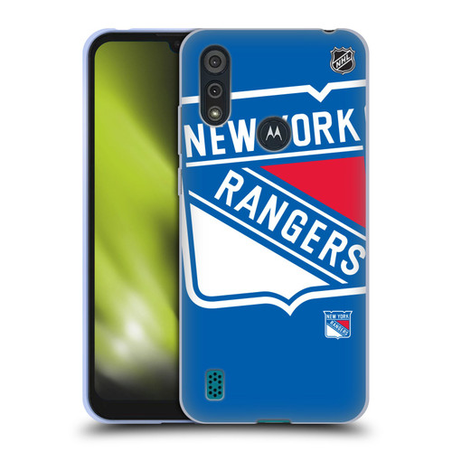 NHL New York Rangers Oversized Soft Gel Case for Motorola Moto E6s (2020)