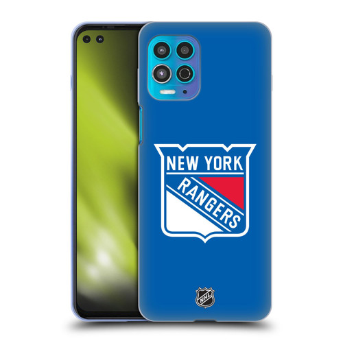 NHL New York Rangers Plain Soft Gel Case for Motorola Moto G100