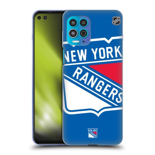 NHL New York Rangers Oversized Soft Gel Case for Motorola Moto G100