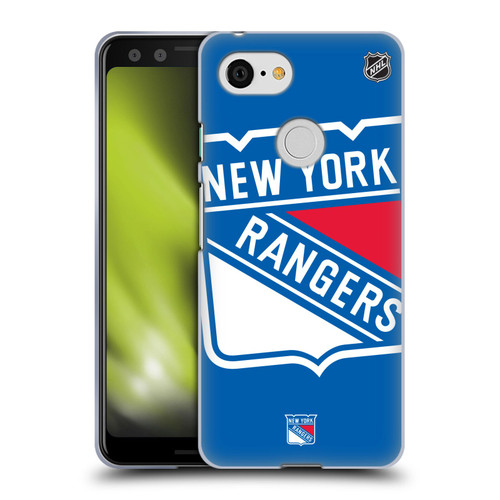NHL New York Rangers Oversized Soft Gel Case for Google Pixel 3