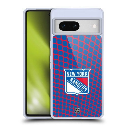 NHL New York Rangers Net Pattern Soft Gel Case for Google Pixel 7