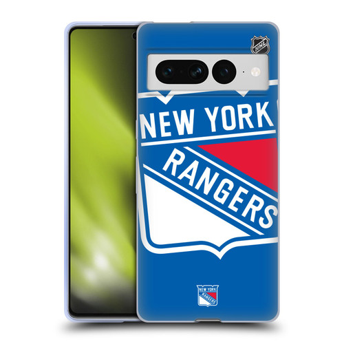 NHL New York Rangers Oversized Soft Gel Case for Google Pixel 7 Pro