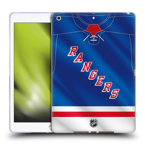 NHL New York Rangers Jersey Soft Gel Case for Apple iPad 10.2 2019/2020/2021